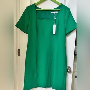 Trina Turk Green Women's Dress with Curved neckline